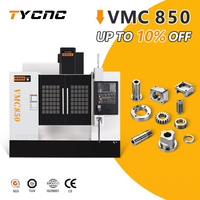 Centre d'usinage vertical CNC haute précision VMC850, 3/4 axes, machine de fraisage CNC pour métaux, prix usine