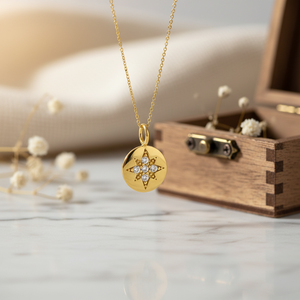 North Star-abalorio de Plata de Ley 925 con circón brillante, joyería hecha a mano, con diseño de Estrella del Norte - Product Image 3