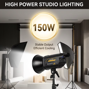 Lumière d'appoint photo 150W pour extérieur, éclairage 3200-7000K à gradation précise, lumière COB pour photographie, équipement <span class=keywords><strong>de</strong></span> diffusion en direct - Product Image 1