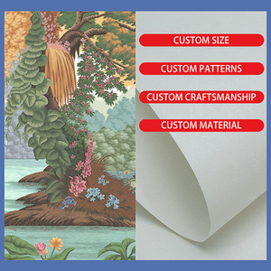 Carta <span class=keywords><strong>da</strong></span> Parati Murale Astratta Contemporanea con Design a Strisce Sfumate e Forme Organiche per Soggiorno e Hall d'Hotel, Resistente ai Graffi - Product Image 3