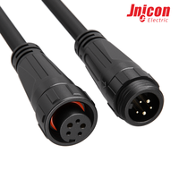 Connecteur étanche surmoulé M16 2+3 broches mâle-femelle 8A 125V avec filetage pour éclairage LED