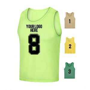 Maillots d'entraînement numérotés personnalisés / Gilets de football et de basketball pour enfants, jeunes et adultes - Idéal pour les sports d'équipe - Product Image 1
