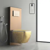 Europäische moderne Badezimmer Wc randlose quadratische Wandbehang Toilette Keramik Sanitär Farbe Wandbehang Toilette