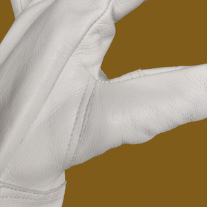 Găng Tay Hàn Da Ngắn Wedhus Kambing Sarung Las Sarung Tangan Mềm Argon Arc Dockyard Tig Goatskin 11 Inch Trắng - Product Image 3