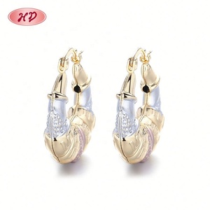 Pendientes de Bisutería de Moda, Pendientes de Circonita Chapados en Oro de 18K, Joyería de Aleación de Cobre para Mujer - Product Image 2
