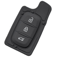 Coque de clé de voiture intelligente à 3 boutons avec remplacement de tampon de bouton en caoutchouc