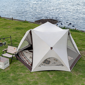 Tente de <span class=keywords><strong>camping</strong></span> pliable portable grand format Oxford résistante à l'eau pour une personne, à montage rapide, idéale pour la plage et le <span class=keywords><strong>camping</strong></span> en plein air, utilisable toute l'année - Product Image 3