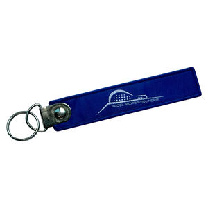 Memnuniyet garantisi özel Logo işlemeli dokuma Polyester anahtarlık Carabiners promosyon etkinlikleri için Metal halka ile spor - Product Image 5