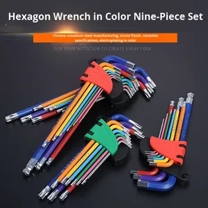 Professional Industrial Grade Metric Stainless Steel Double End Adjustable Opening High <strong>Torque</strong> 2000lb-ft Smooth Jaw Hex <strong>Key</strong> <strong>Set</strong> - Product Image 2