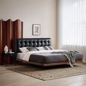 Zayshine <span class=keywords><strong>Letto</strong></span> Matrimoniale Moderno di Lusso in Pelle Nera, Modulare per Camera da <span class=keywords><strong>Letto</strong></span> Padronale, Misure King e Queen, Grande Dimensioni da 1.5 e 1.8 Metri - Product Image 3