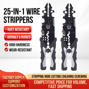 Industrial <b>Wire</b> Crimper 10 Awg Steel Black Oxide Soft Grip Handle Front Entry <b>Crimping</b> <b>Tool</b> - Product Image 2