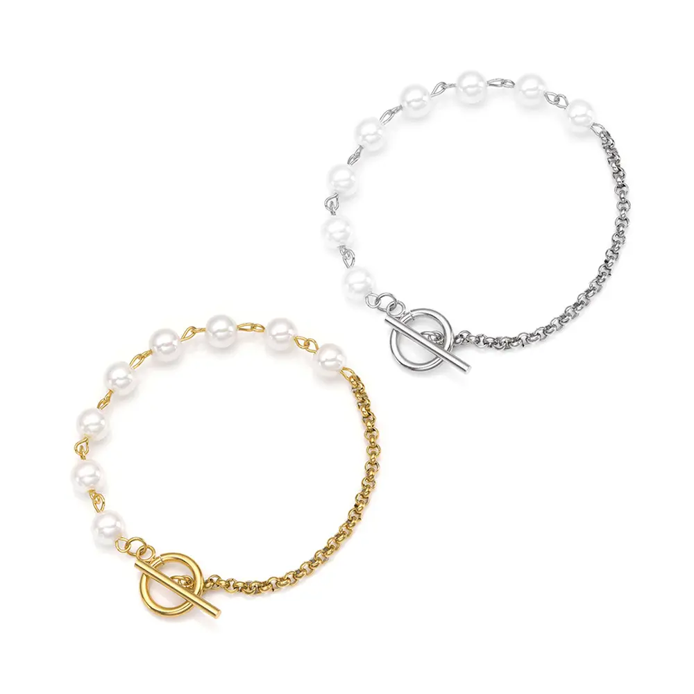 Braccialetto di perle barocche Vintage per le donne braccialetti a catena asimmetrica di moda bracciali con perline di fascino braccialetto regalo di gioielli