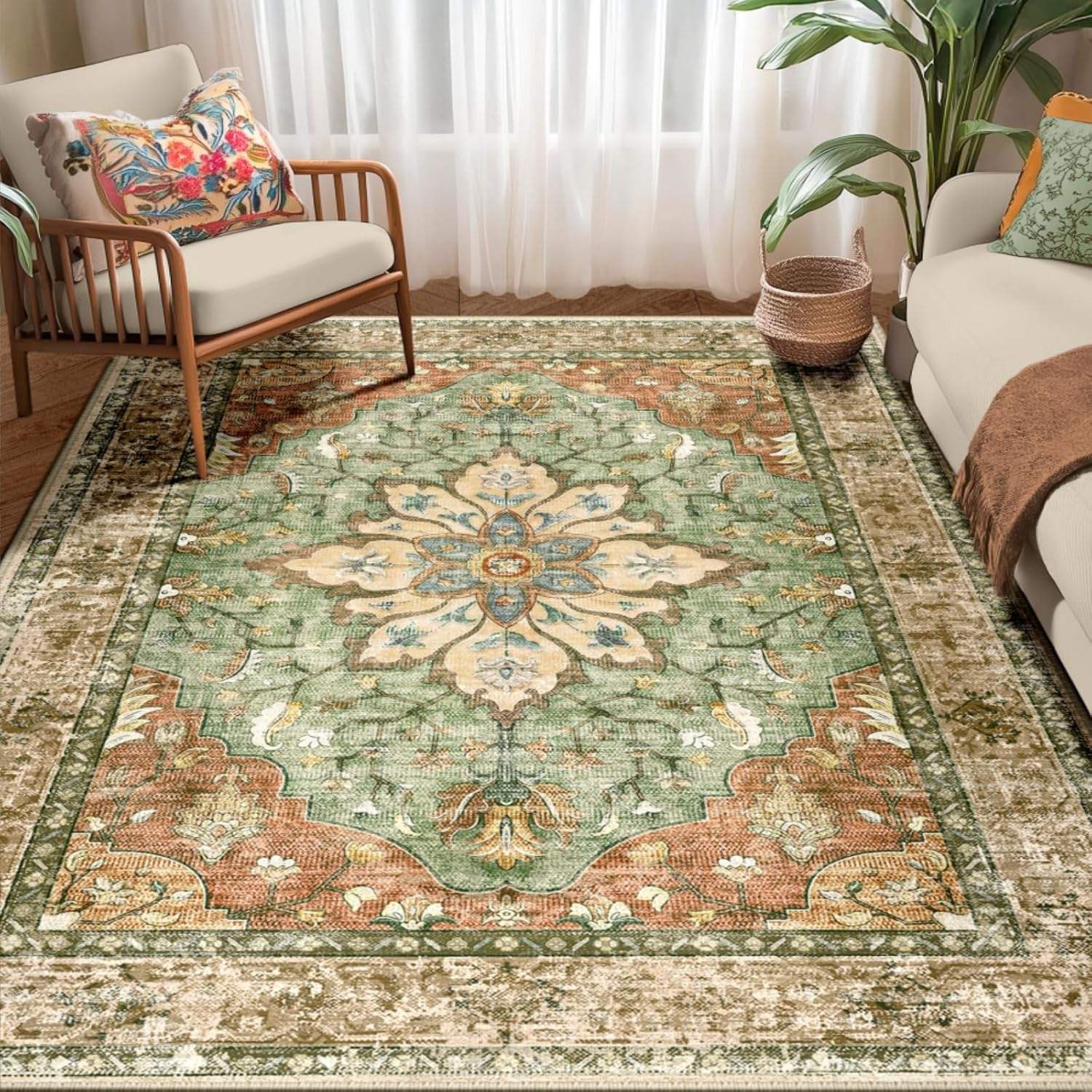 Marrón Ladrillo Floral