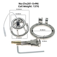 Dispositif de chasteté masculin en acier inoxydable robuste avec stimulation électrique, verrou de sécurité intime portable