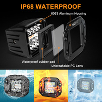 NAO Barre lumineuse à encastrer 5 "72W 144W Barra 4X4 Kit tout-terrain Atv Truck Led Work Light Pods Car 5 Inch Led Bar pour camion voiture