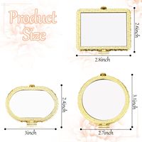 Retro Floral Makeup Compact Small Pocket Purse Mirrors Beauty Handheld Folding Portable Travel Mirror for Women