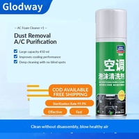 Nettoyant mousse pour climatiseur de voiture Glodway 450ml, désodorisant pour évaporateur de climatiseur, antibactérien, élimination des odeurs, spray de nettoyage