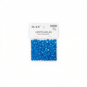 Paillettes ILAN 6mm Blu 15g Per Artigianato e Decorazione - Product Image 4