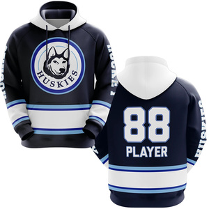 Sweat à capuche hockey équipe personnalisée sublimation maillot hockey sweat à capuche maillot hockey pur polyester avec capuche - Product Image 4