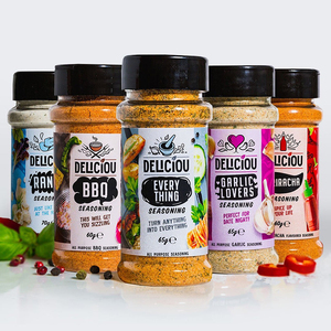Nhà Máy Outlet Tùy Chỉnh 50Pc In Ấn Thực Phẩm Gia Vị Jar Không Thấm Nước Logo Riêng Nhãn Sản Phẩm - Product Image 1