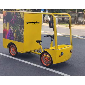 Vélo cargo électrique robuste 48V 750W à <span class=keywords><strong>4</strong></span> <span class=keywords><strong>roues</strong></span> <span class=keywords><strong>avec</strong></span> boîte de transport arrière - Product Image 6