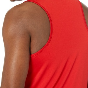 Débardeur de sport sans manches personnalisé avec logo, rouge, pour entraînements d'été, vêtements de sport pour vétérinaires, tenue de course - Product Image 3