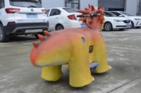 Trottinette électrique animatronique personnalisée à monnayeur pour enfants, modèle dinosaure, pour centre commercial