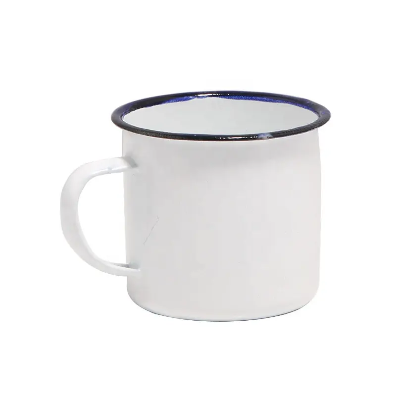 Oem 5Cm Kleine Mini Tiny Size Espresso Koffie Cup Emaille Porseleinen Metalen Mokken Bekers Met Handvat Geen Bloem