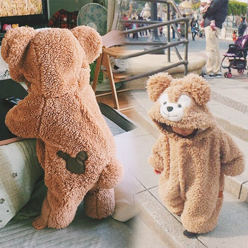 Осенне-зимний детский теплый комбинезон, детская цельная одежда, бархатный комбинезон, Одежда для новорожденных, плотное пальто