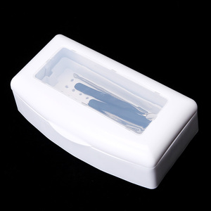 Transparent Nipper Sterilization Tray Manicure Tool Storage Box <b>Nail</b> Art Disinfection <b>Case</b> with Cover - Product Image 1