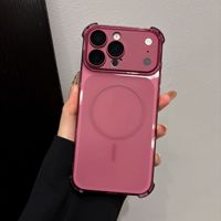 Coque de téléphone portable magnétique ultra-fine en TPU mat avec objectif détachable pour iPhone 18 17 16 Pro Max, compatible avec la recharge sans fil