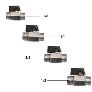<strong>Mini</strong> <strong>Ball</strong> <strong>Valve</strong> NPT Female X Male Threaded Compact Shut-Off <strong>Valve</strong> for Water/Gas/Oil Lines - Product Image 6