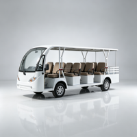 Bus touristique électrique de luxe 11 places avec phares LED et pare-brise panoramique pour hôtels et complexes hôteliers