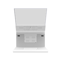 Monitor Layar Vertikal OLED Transparan 55-inci Terminal Tampilan Informasi OLED Transparan
