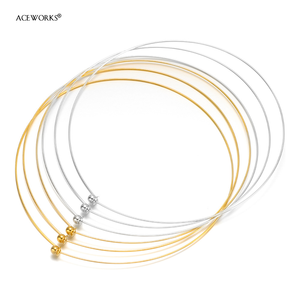 Wire Collar <b>Choker</b> | 18K PVD Gold Plated Stainless Steel Chain Adjustable Necklace | Waterproof Hypoallergenic & Tarnish Free - Product Image 4