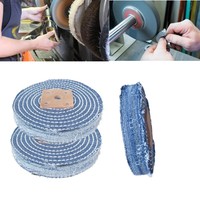 Jean Spiral Row Wheel Coutellerie de sable traité collé Acier inoxydable Bois Cuivre Matériau pour meulage grossier Abrasifs Grit Pattern