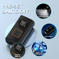 Portable Car Air Compressor Digital Tire Inflator Pump Travel Emergency LED Light Portable Tire Inflator for Car
