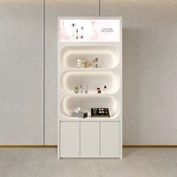 Mobilier de salon professionnel, vitrine haut de gamme pour cosmétiques avec éclairage LED, idéale pour l'affichage en clinique de soins de la peau