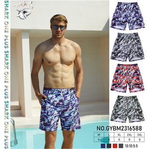 Pantaloncini da spiaggia con motivo mimetico estivo di fascia alta e stampa digitale impermeabile collezioni all'ingrosso per Bikini Beachwear - Product Image 2