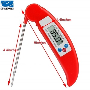 Thermomètre numérique pliable pour <span class=keywords><strong>viande</strong></span> rouge et noire 2026 SW RED BLACK FRY, avec écran LCD, le plus récent, pour cuisson de <span class=keywords><strong>viande</strong></span> de <span class=keywords><strong>veau</strong></span> et de poulet - Product Image 5