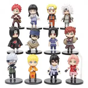 12 pz/set Kakasi Sasuke Action Figures Mini 3D PVC doll Model Toy for Collect Narut-o Cartoon Anime Figure