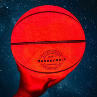 Ballon de basket lumineux de haute qualité de la marque PELE, taille 7, orange, durable, avec logo personnalisé, lumineux dans le noir, certifié BSCI
