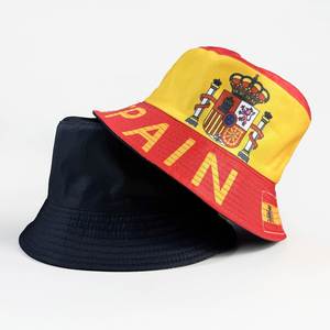 Chapeau de supporter pour hommes, modèle <span class=keywords><strong>seau</strong></span>, avec impression d'éléments du drapeau <span class=keywords><strong>espagnol</strong></span>, pour les matchs de football mondial 2026 - Product Image 2