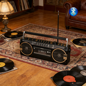Reproductor de Casetes Portátil Retro Multifunción con Radio AM FM SW para Uso en Casa y Auto, Ranura para Tarjeta USB TF, Material Plástico - Product Image 6