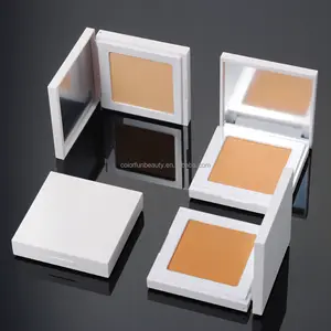 Makeup full coverage waterproof face pressed compact powder foundation for dark skin