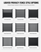 Écran de clôture en aluminium architectural avec persiennes verticales pour hôtel, villa, balcon et aménagement paysager