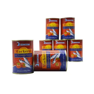 OEM Fabrik günstigen Preis Makrele kann Dosen Makrele in Tomatensauce Dosen Makrele mit BRC genehmigt