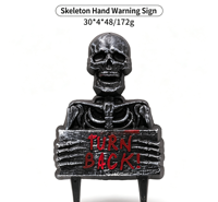 Décoration de jardin en plastique en forme de squelette Boo Buyer pour Halloween, à utiliser en extérieur