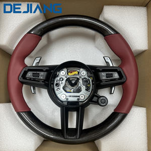 Accessoires de volant <span class=keywords><strong>sport</strong></span> en fibre de carbone personnalisés pour Porsche 991 <span class=keywords><strong>911</strong></span> 992 718 918 CARRERA GT Macan Cayman Cuir rouge - Product Image 6