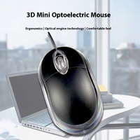 Penjualan laris Mouse optik Mini berkabel murah Mouse Gaming berkabel Usb Mouse bercahaya kecil Led komputer A20